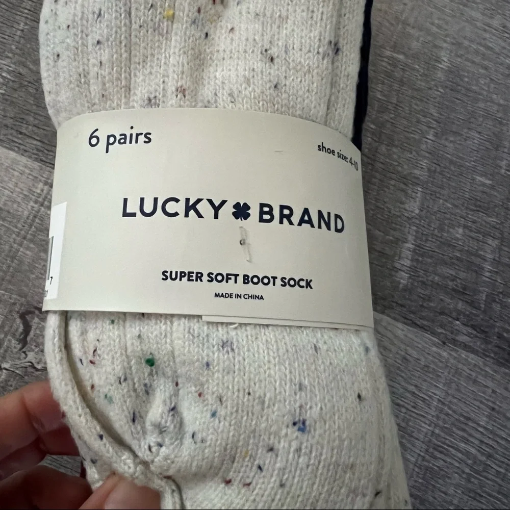 Lucky Brand Boot Socks 5 Pair Womens Cozy Cabin Socks Size 4-10 NWT
